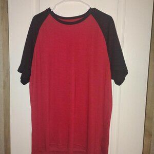 Size 2XL Black and red short sleeve jersey.